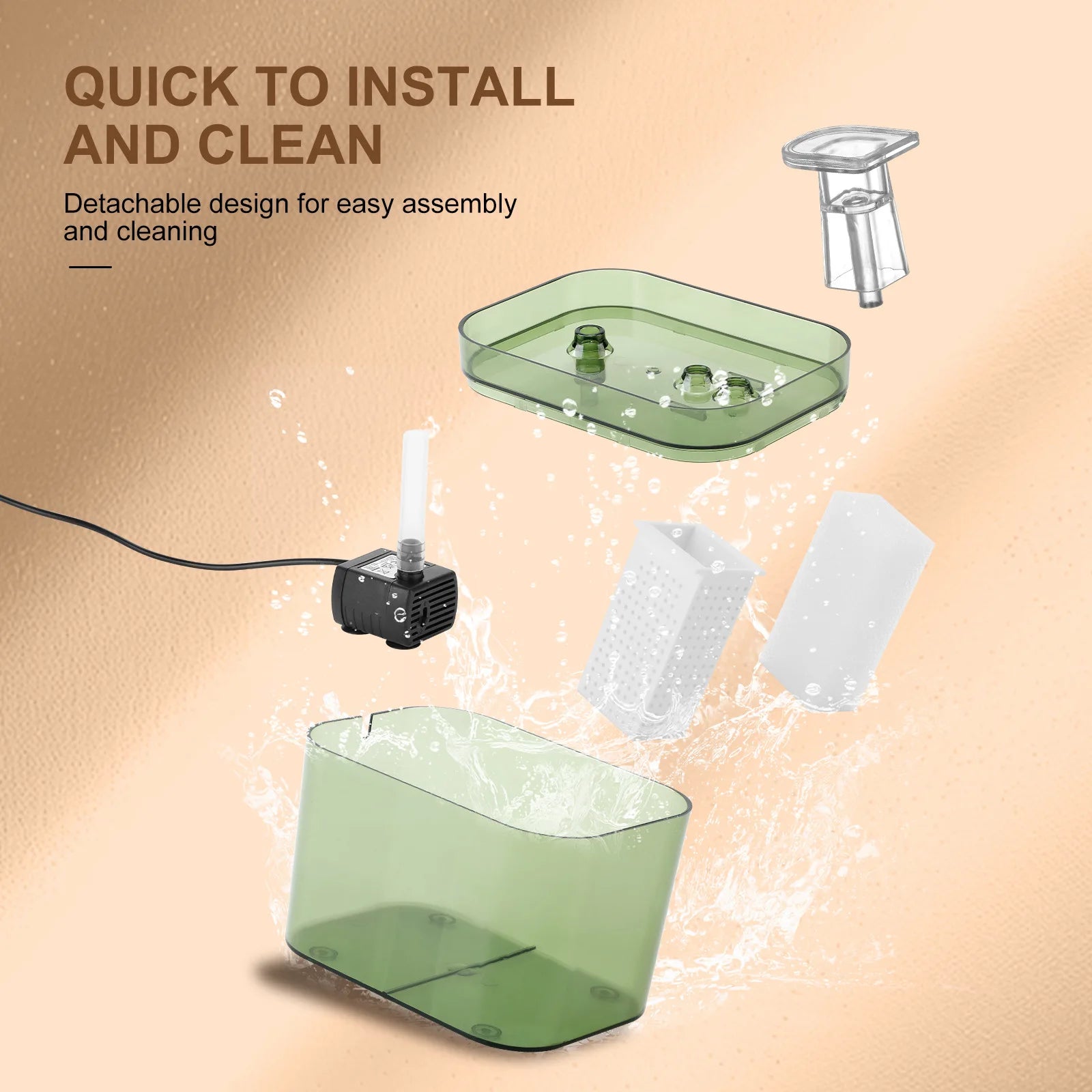 Fontaine à Eau Automatique pour Chat et Chien – 1,5 L, USB, Silencieuse