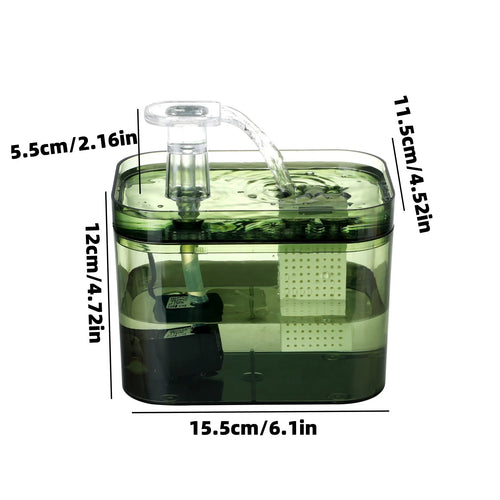 Fontaine à Eau Automatique pour Chat et Chien – 1,5 L, USB, Silencieuse