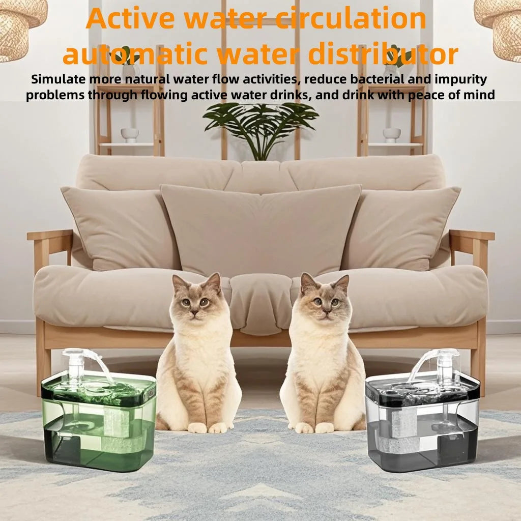 Fontaine à Eau Automatique pour Chat et Chien – 1,5 L, USB, Silencieuse